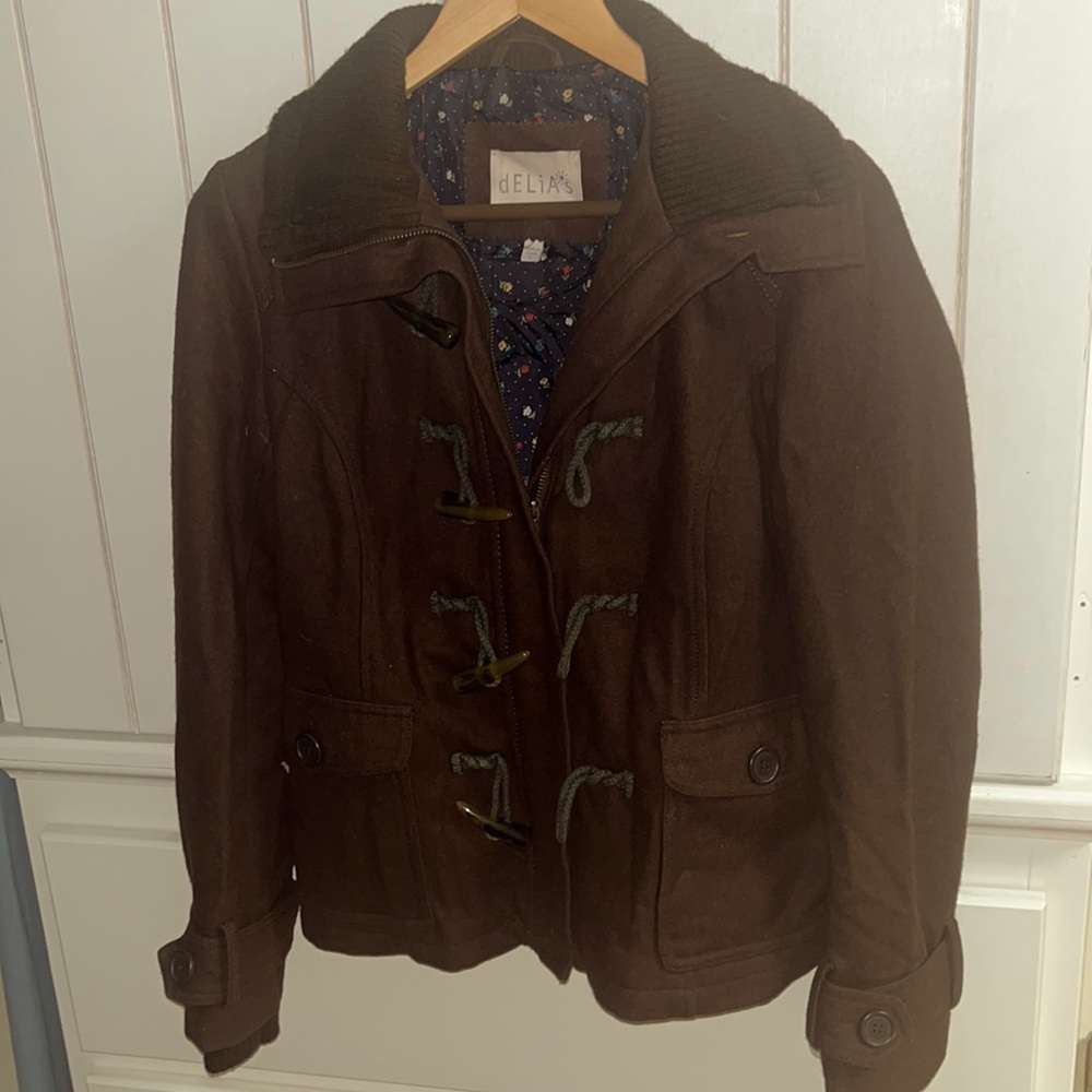 dELiA’s brown jacket size small